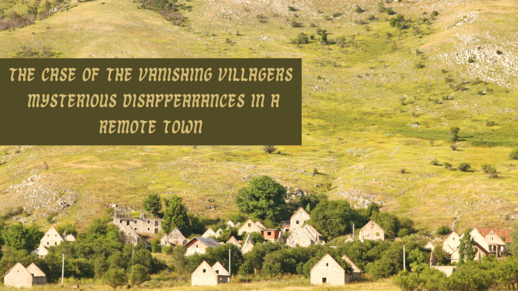 The Case Of The Vanishing Villagers: Mysterious Disappearances In A Remote Town